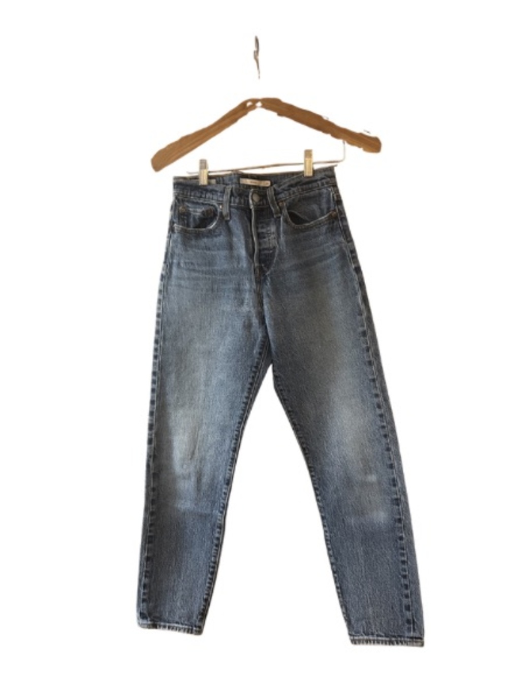 Levi's Women's Ankle Straight Jeans in Faded Blue